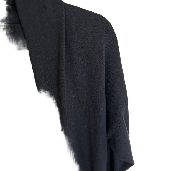 Lululemon Black Cotton Cashmere Wrap Sweater NO BELT Sz 10 - Picture 8 of 9